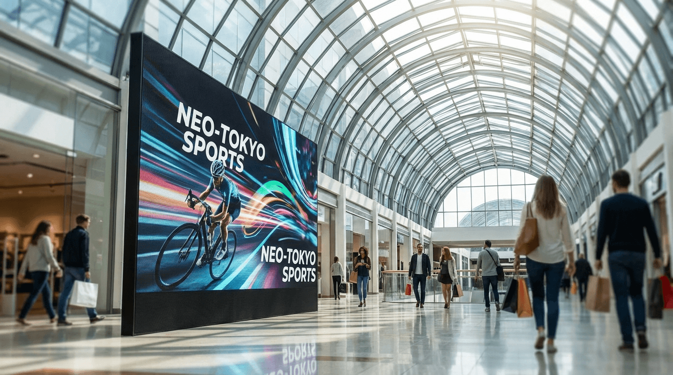 Mockups d'ecrans digitaux pour la publicite DOOH